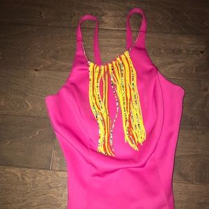 XOXO- Hot Pink Beaded Top- Size M- Never Worn